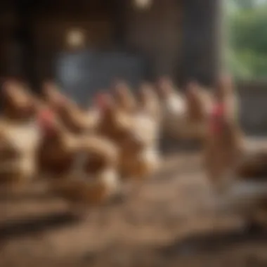 Healthy hens in a well-maintained environment