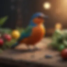 A colorful assortment of bird toys made from safe materials