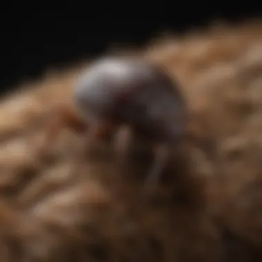 Close-Up of Tick on Dog Fur A close-up of a tick found on a dog's fur
