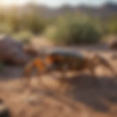 An educational chart displaying different scorpion species in Arizona