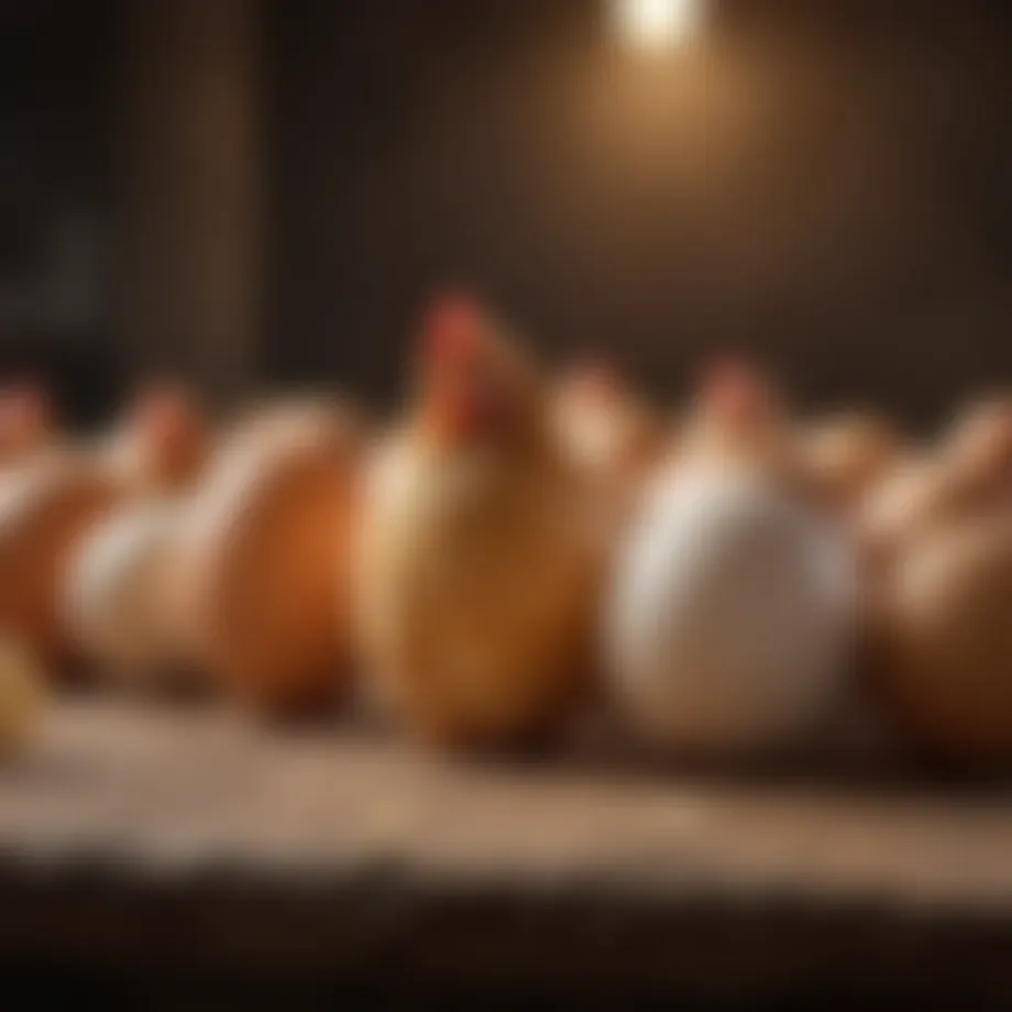 Diverse chicken breeds known for egg production