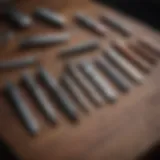 Different types of nail trimmers for dogs laid out on a table