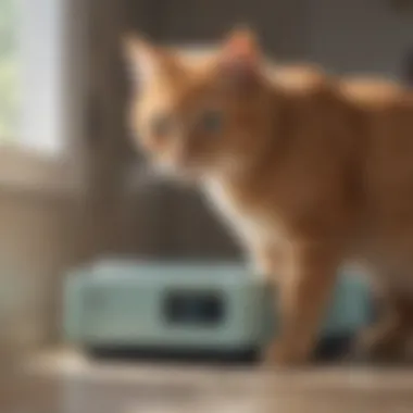Intuitive Control Panel for Easy Operation User-friendly interface of a self-cleaning cat litter box