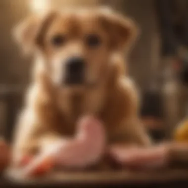 Nutritional chart showing benefits of raw chicken for dogs