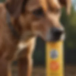 Dog exhibiting signs of discomfort in the hind leg