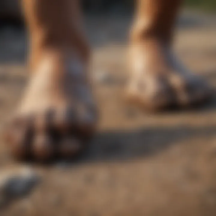 Comparison of various animal feet across different terrains.