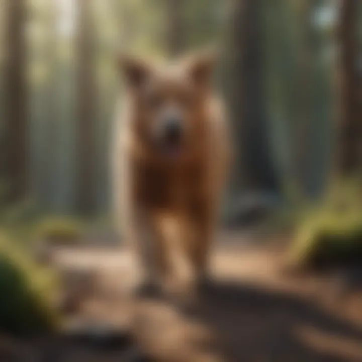 Dog playing in a clean environment