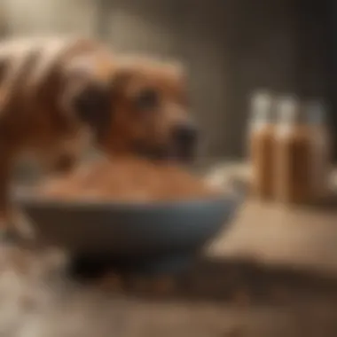 Nutritional Approach to Canine Muscle Development A balanced bowl of high-protein dog food