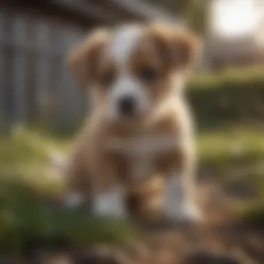 Effective Training Techniques for Puppies Owner training a puppy in the yard