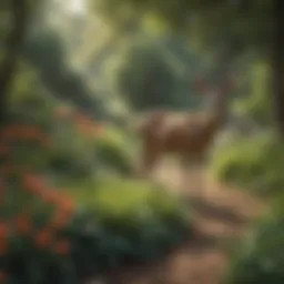 A vibrant garden filled with deer-resistant plants
