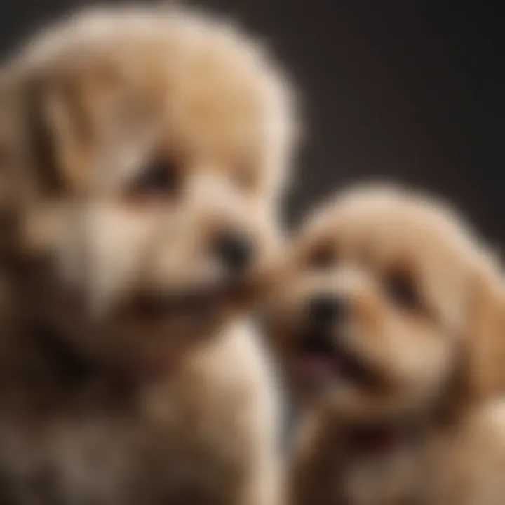 Owner gently redirecting Maltipoo's biting behavior