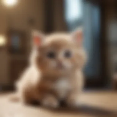 Fluffy Kitten Gazing A fluffy kitten gazing curiously at the camera