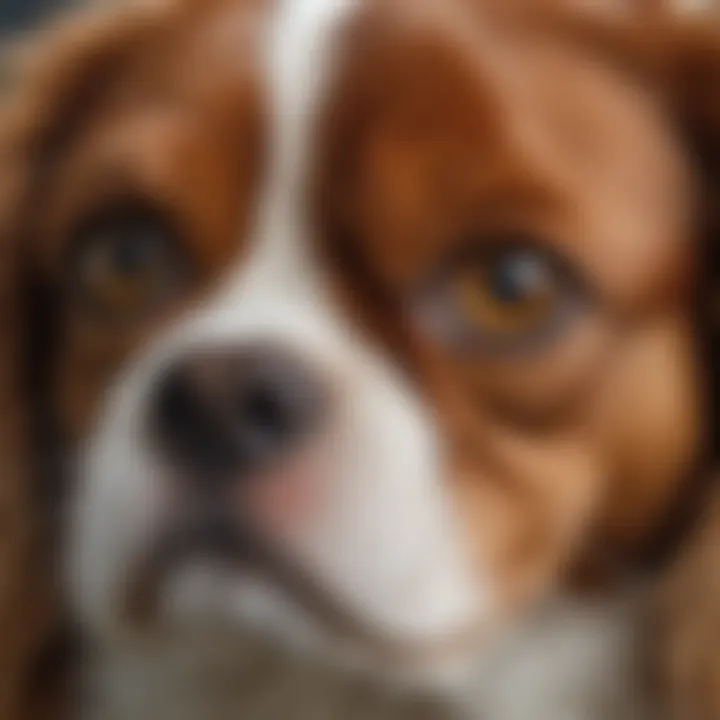 Close-up of a Cavalier King Charles Spaniel showcasing its expressive eyes