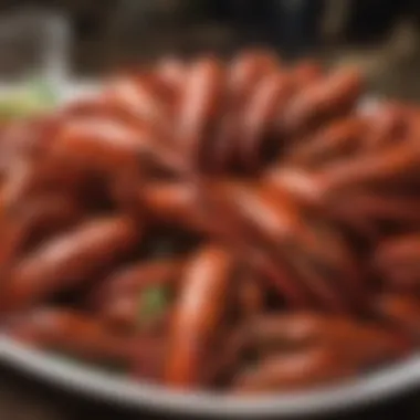 Crawfish Connection: Friends Gather for a Festive Meal A group of friends enjoying crawfish at a lively gathering