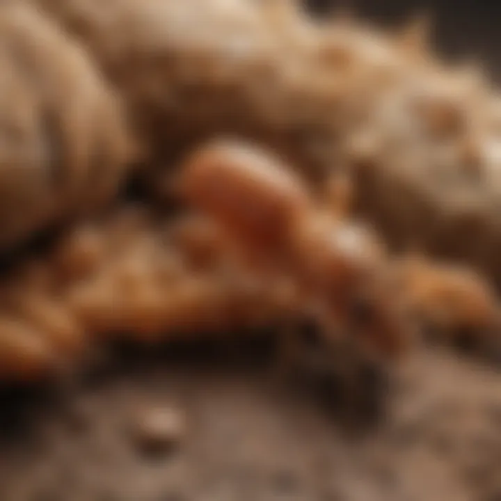Illustration of termite digestive system