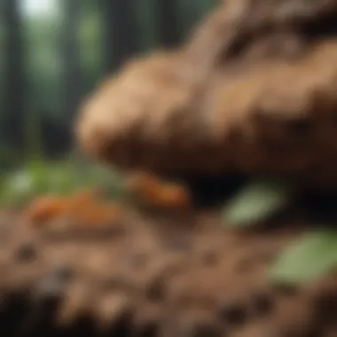 Termites and Fungi Interaction Termites interacting with fungi in their habitat