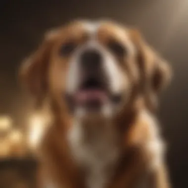 A close-up of a dog enjoying a gentle spray of perfume.