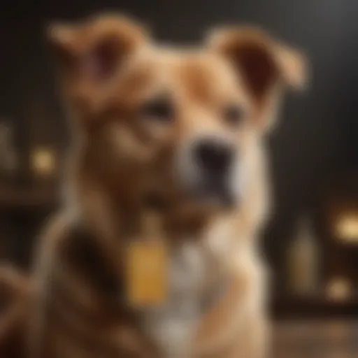 A collection of luxurious dog perfume sprays arranged artistically.