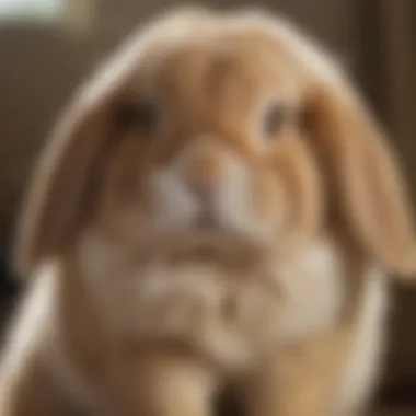 The Gentle Nature of Holland Lops An engaging image of a Holland Lop being lovingly held, illustrating its gentle disposition.