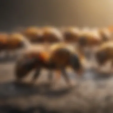 Diversity of Big Orange Bee Species A variety of big orange bee species