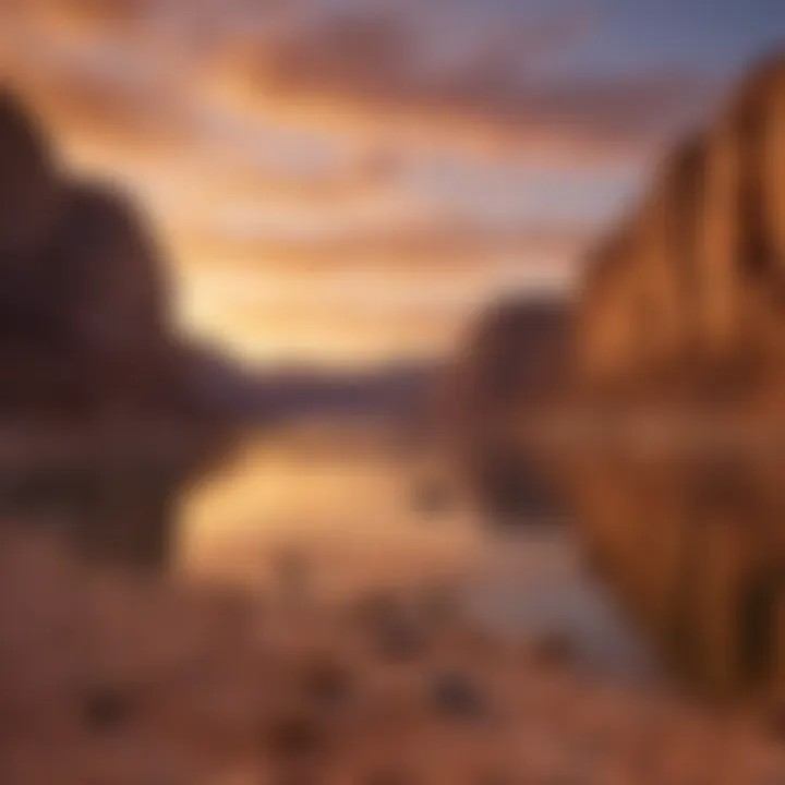 A picturesque sunset over Lake Powell, highlighting its natural beauty and ecological significance.