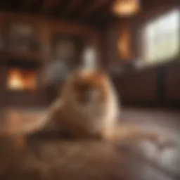 Pomeranian in a cozy home setting