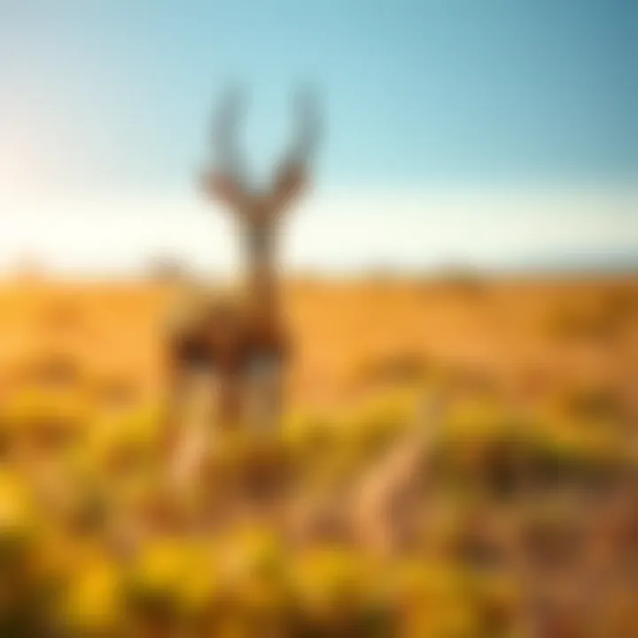 A majestic gazelle standing gracefully in a sunlit savanna