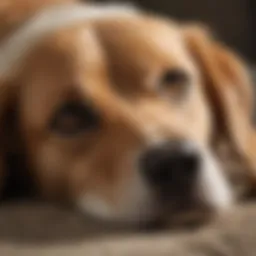 A serene dog resting peacefully, representing the calming effects of melatonin.