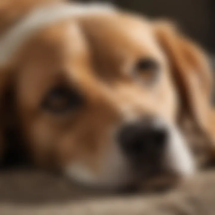A serene dog resting peacefully, representing the calming effects of melatonin.