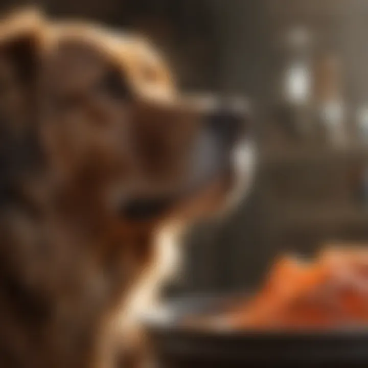 Bowl of fish oil supplements for dogs