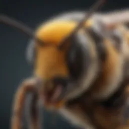 Detailed view of a bee stinger with venom sac