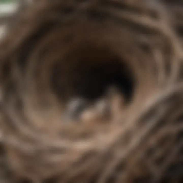 A close-up of a hornero nest, highlighting its unique construction