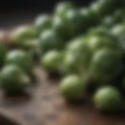 Nutritional chart highlighting vitamins and minerals in Brussels sprouts