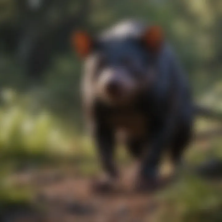 Volunteers participating in a conservation project for Tasmanian devils.