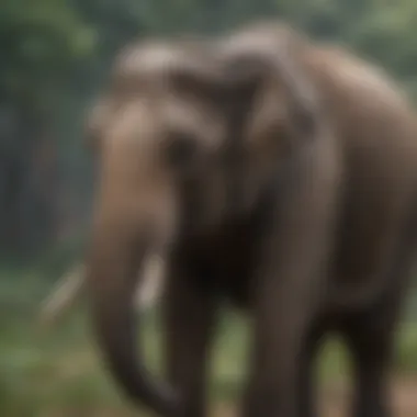 A map showing the distribution of Asian elephant populations across Asia