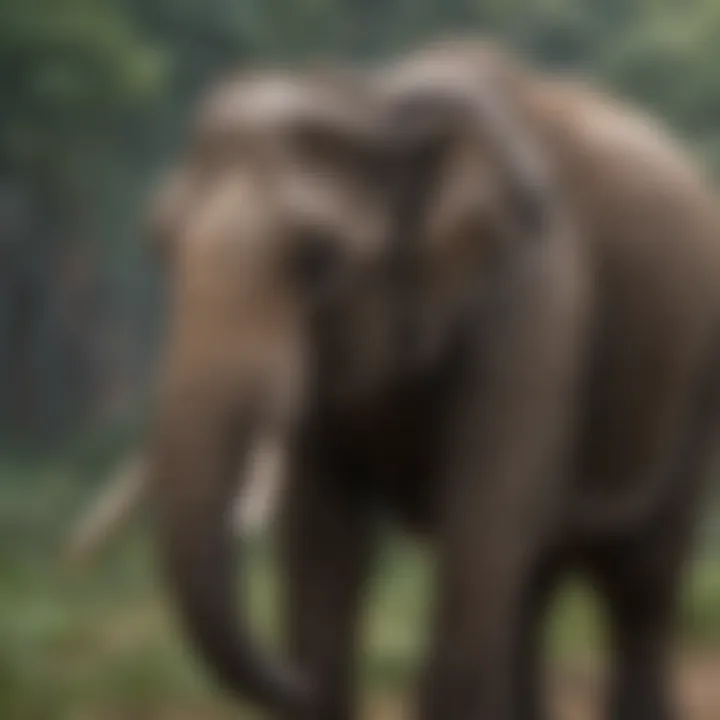 A map showing the distribution of Asian elephant populations across Asia