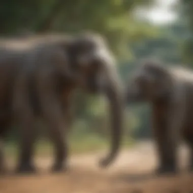 Local community members participating in elephant conservation efforts