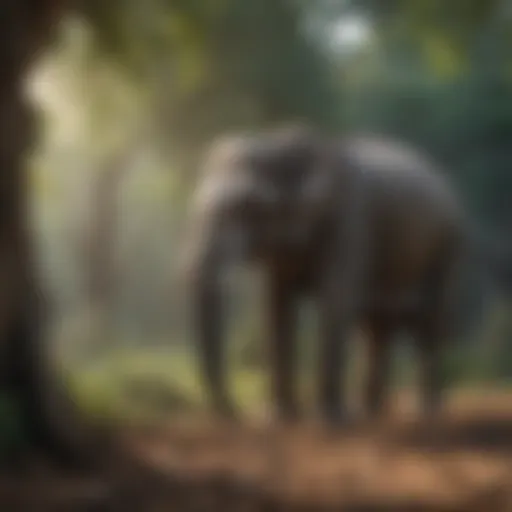 A majestic Asian elephant in its natural habitat