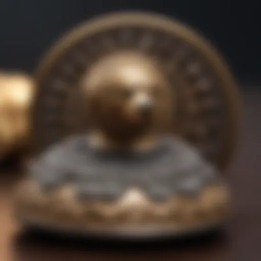 Close-up of a decorative dog collar bell with intricate design