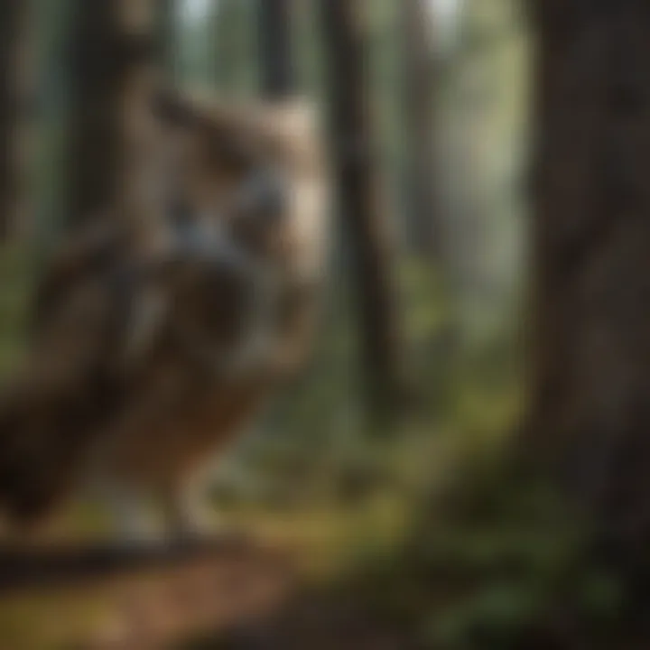 An owl in its natural habitat, emphasizing the importance of ecosystem preservation.