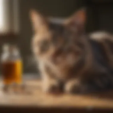 Natural Remedies for Cat Ringworm Natural remedies for treating ringworm in cats laid out on a table