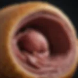 A close-up of a dog's digestive system illustrating gastrointestinal health