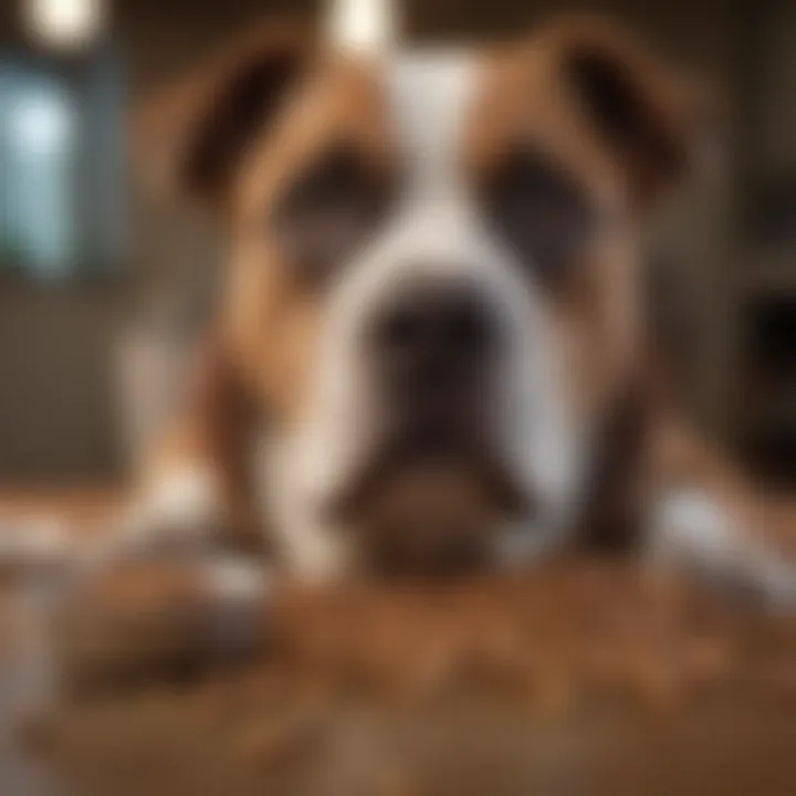 A variety of dog food options displaying dietary influences on health
