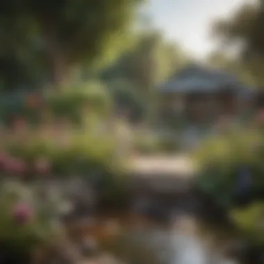Image of a garden designed to attract and sustain carpenter bees