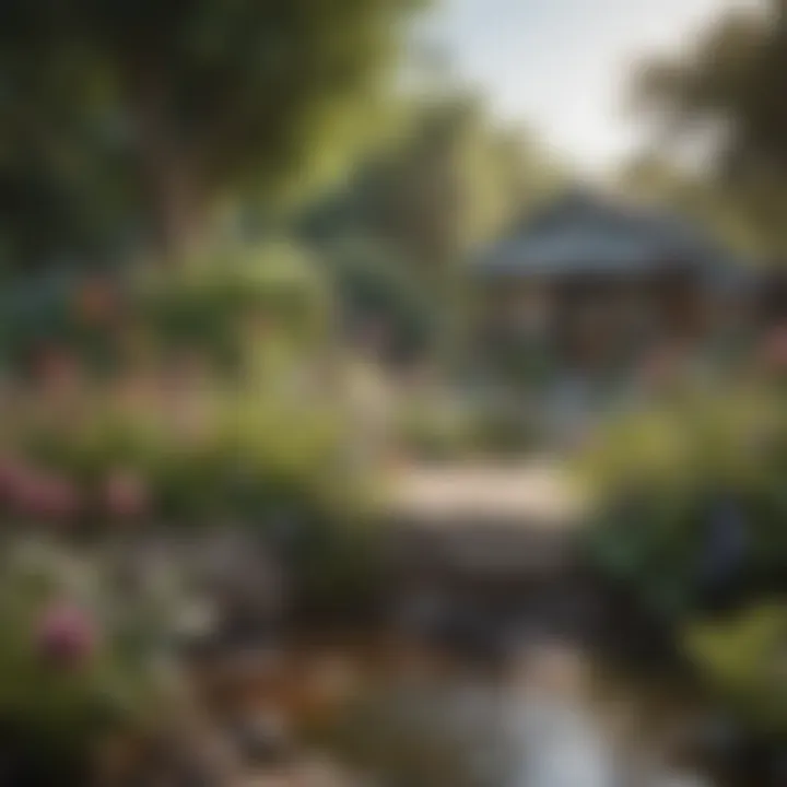 Image of a garden designed to attract and sustain carpenter bees