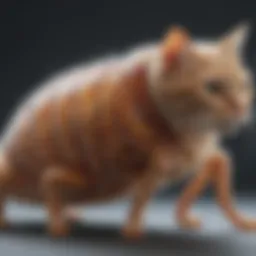 Illustration of cat flea anatomy