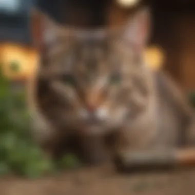 A cat owner responsibly measuring out catnip for controlled consumption.