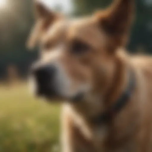A dog displaying signs of stress through body language