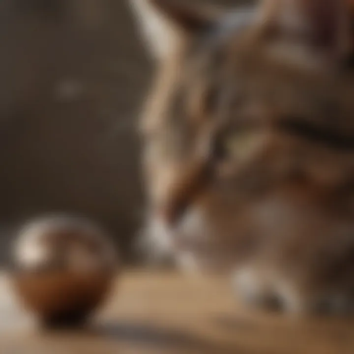 A cat owner engaging with their pet