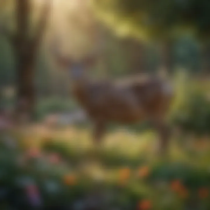 An overview of maintenance techniques for deer-resistant flower gardens.